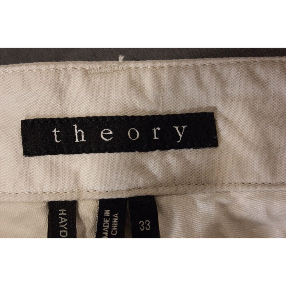 Theory Jeans Men's Haydin Straight Slim Fit Tan Solid 5-Pocket Linen Blend 33X30 - Picture 7 of 10